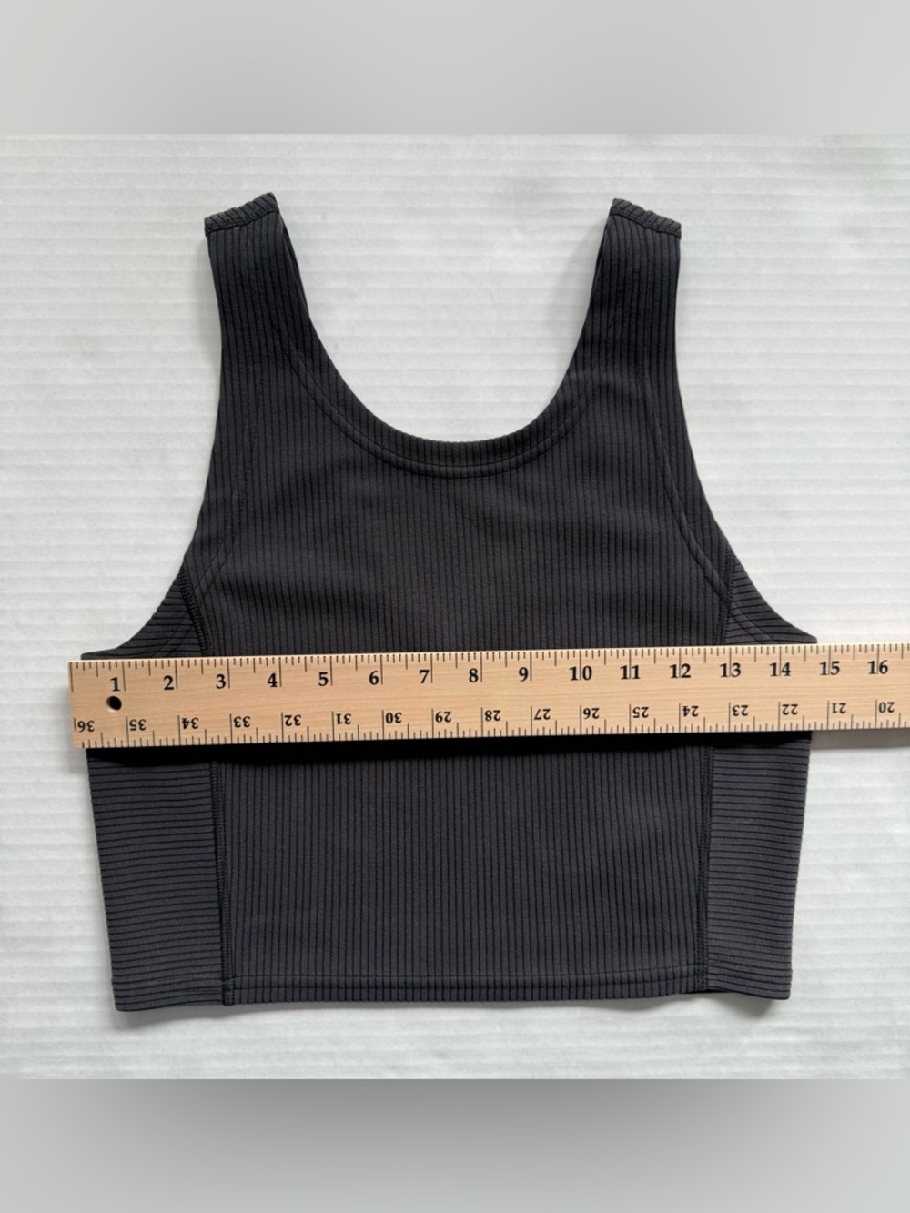 Lululemon Ribbed Softstreme Cropped Tank Top Black Size 6 - Picture 4 of 8